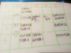 一週間のスケジュール